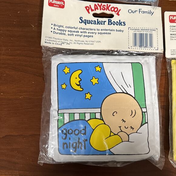 VTG Playskool Baby My Soft Book And Squeaker Books 80s 90s New Nursery Storytime - Picture 10 of 10